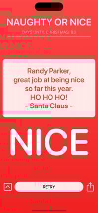 Santa's Naughty or Nice List ◌ screenshot