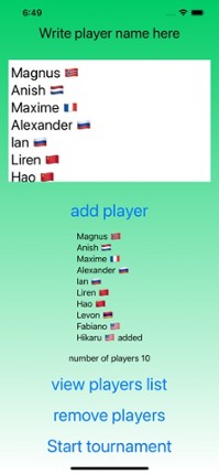 Tournament Organiser screenshot