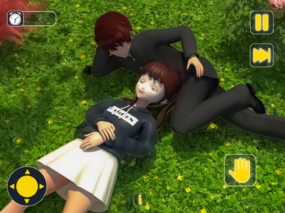 Anime High School Girl Love 3D Image