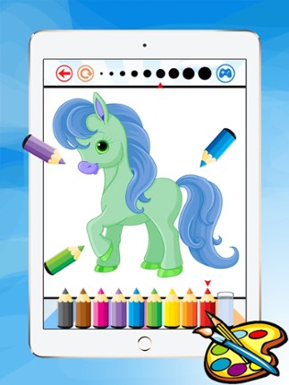 Coloring Book For Little Pony - Horse drawing for kid game Image