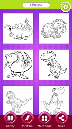 Dinosaur Coloring Book Pages screenshot