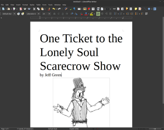 One Ticket to the Lonely Soul Scarecrow Show Game Cover