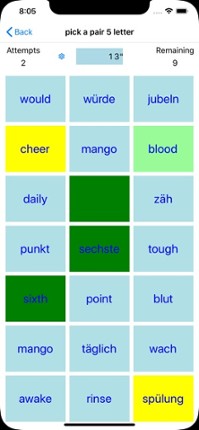 PickAPair German - English screenshot