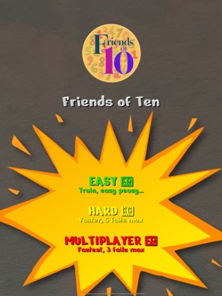Friends Of Ten Math Drill Game screenshot