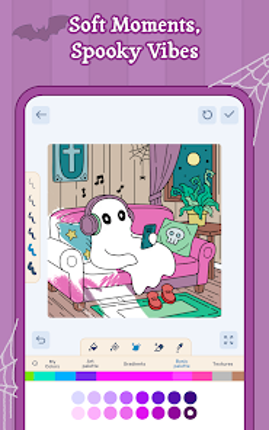 Boo Coloring Book: Cozy Horror Image