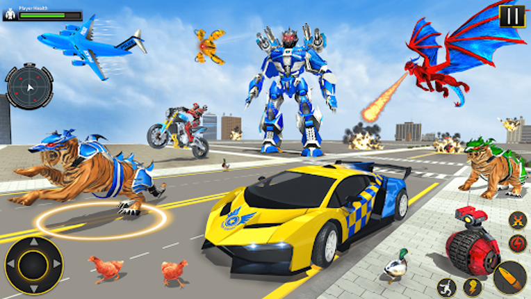 Police Tiger Robot Car Game 3D screenshot