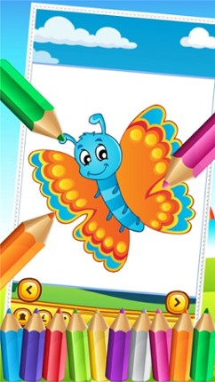 Butterfly Fairy and Bugs Coloring Book Drawing for Kid Games screenshot