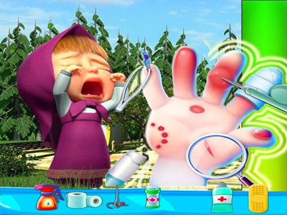 Masha Bee Hand Doctor Game Online - Hospital Surge Image