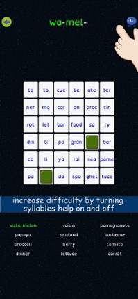Syllable Word Search - School screenshot
