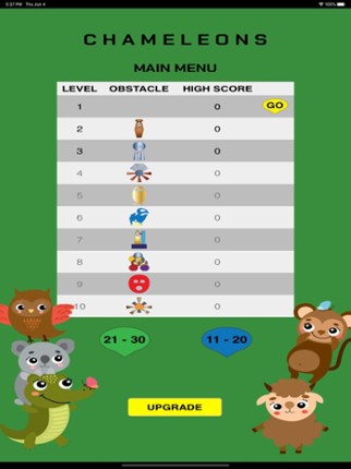 Chameleon Pattern Match Game screenshot