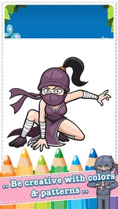 Coloring Book Cute Ninja Colorings Pages - pattern educational learning games for toddler &amp; kids Image