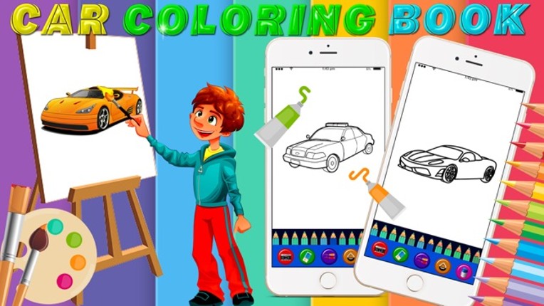 HandPaint Cars - Cars coloring book for toddlers screenshot