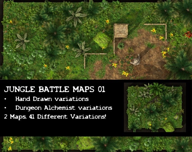 Games like Battle Maps: Jungle Maps 01 for DnD PF2E & other TTRPGs