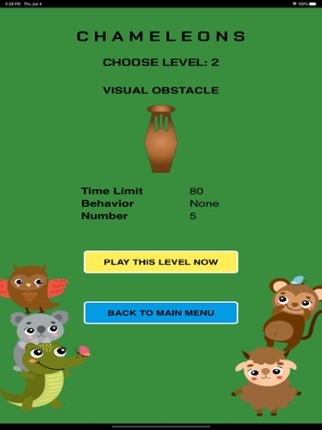 Chameleon Pattern Match Game screenshot