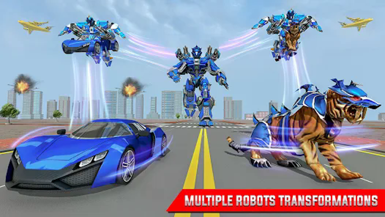 Police Tiger Robot Car Game 3D Image