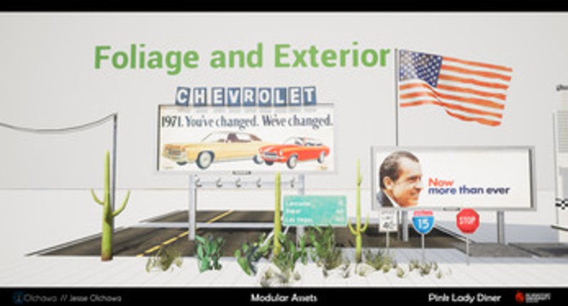 The Pink Lady Diner - UE5 Environment Image