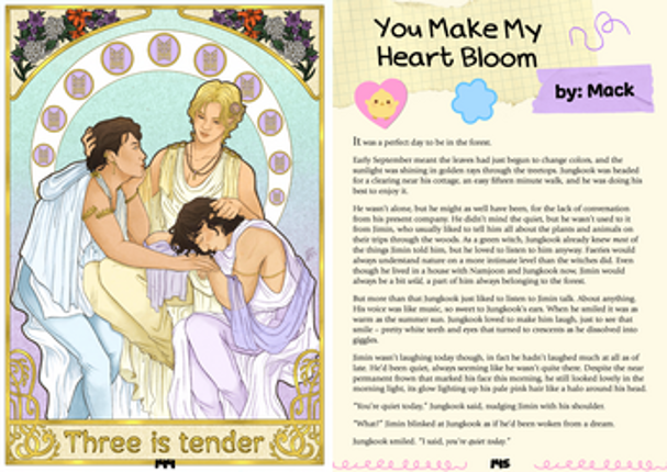 three is tender: a minjoonkook zine screenshot