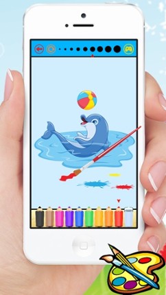 Mermaid &amp; Sea Animal Coloring Book - Drawing for Kids Games screenshot