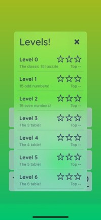 15! puzzle screenshot