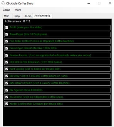 Clickable Coffee Shop screenshot