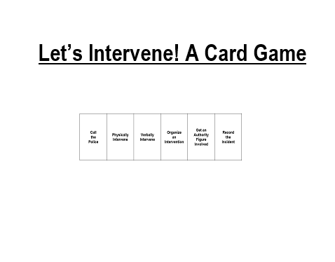 Games like Let's Intervene!  A Card Game