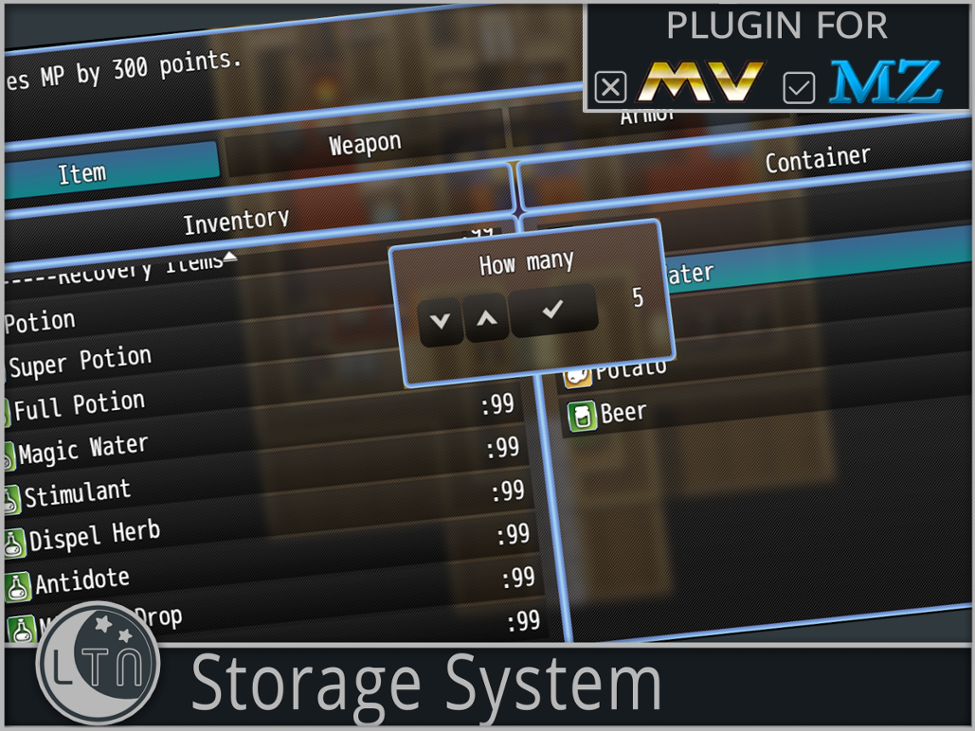 Games like Storage System for RPG Maker MZ