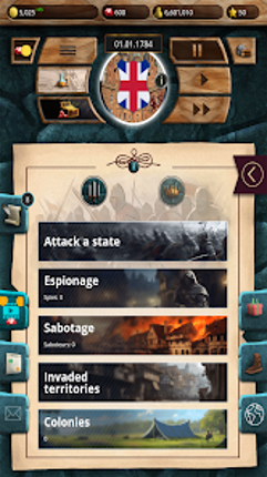 Europe 1784 Military strategy screenshot