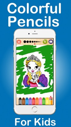 Girls Princess Coloring Pages Education Game screenshot
