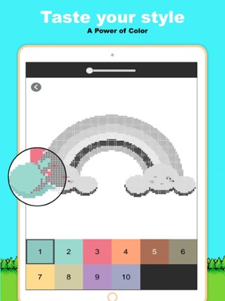 Unicorn Pastel Color by Number Image
