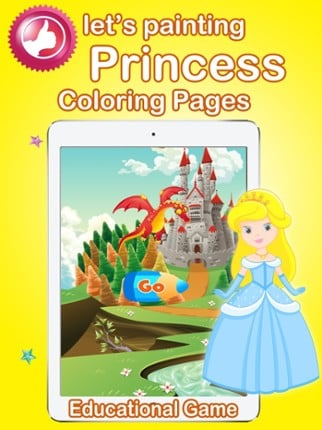 Girls Princess Coloring Pages Education Game Image