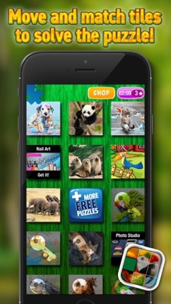 Animals Sliding Puzzle Game – Move and Match Pieces to Put Together Cute Pets Photos screenshot