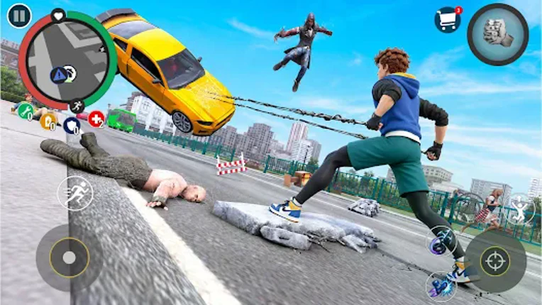 Flying Hero: Street Combat 3D screenshot