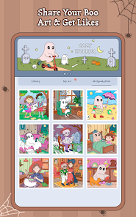Boo Coloring Book: Cozy Horror screenshot