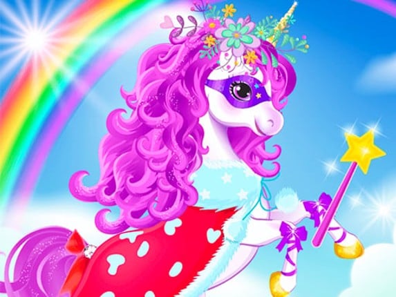 Baby unicorn dress up Game Cover