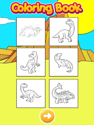 Dinosaur Planet Coloring Book Pages Kids & Adults screenshot