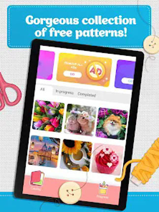 Cross Stitch Coloring Art screenshot