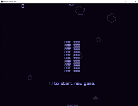 Asteroids Deluxe screenshot