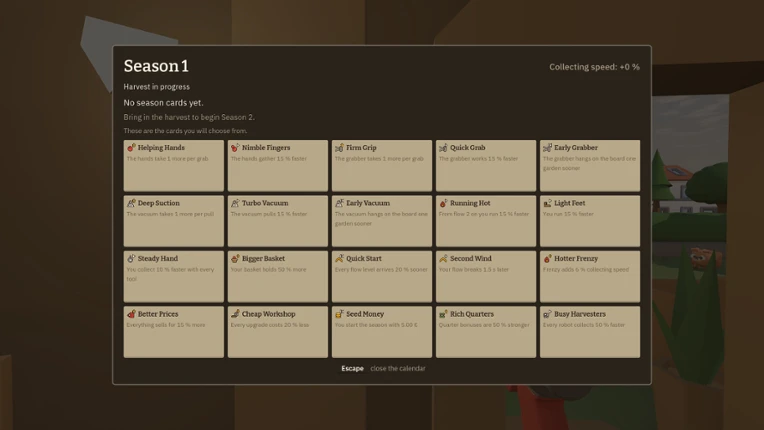 Harvest Exit Plan screenshot