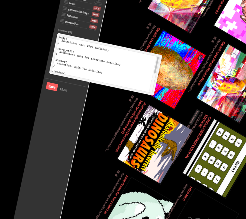 Games like itch.io profile themes