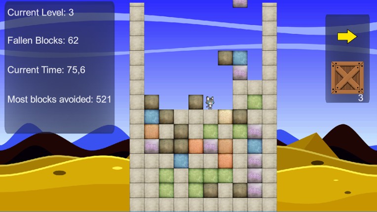 Raining blocks screenshot