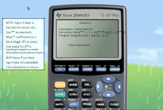Calculus Zombies screenshot
