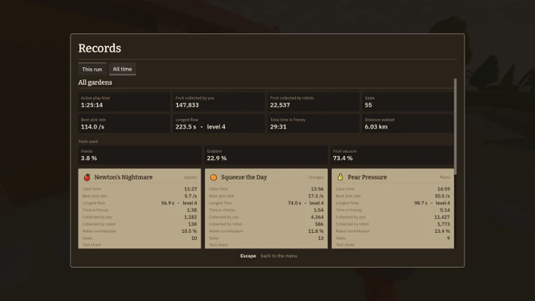 Harvest Exit Plan screenshot