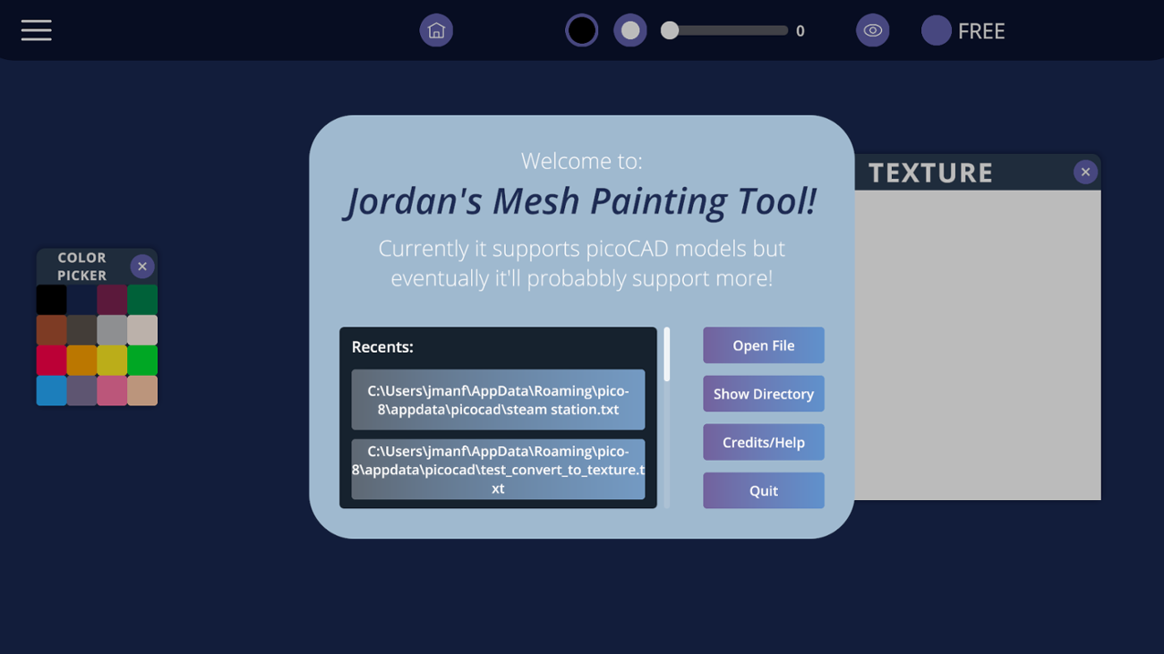 Games like Jordan's picoCAD Painter
