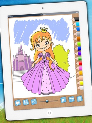 Paint and color princesses - Educational game screenshot