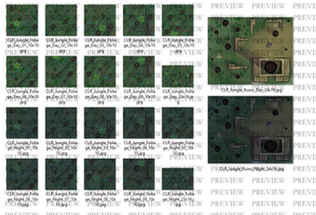 Battle Maps: Jungle Maps 01 for DnD PF2E & other TTRPGs Image