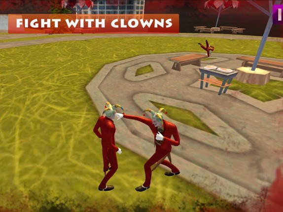 Clown Attacks Halloween Night Image