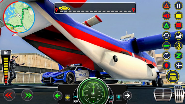 Police Muscle Car Cargo Plane screenshot