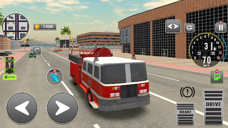 US Firefighter 3D Truck Rescue Image