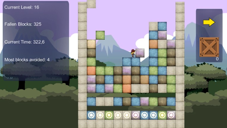 Raining blocks screenshot