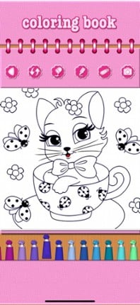 Cat Kitty Kitten Coloring Book Image